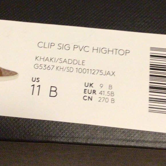 COACH High Top Sneakes SZ 11  B NWT - Picture 5 of 6